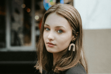 Before face swap: original woman in video